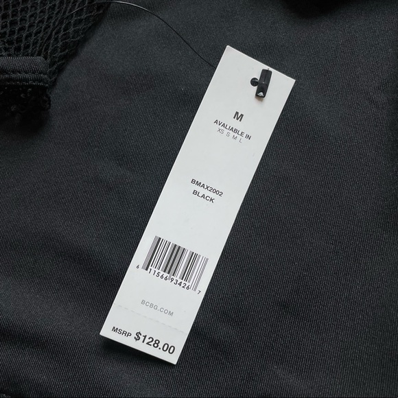 NWT BCBG Max Azria Performance Long Sleeve Mesh Pullover Workout Top Keyhole - Picture 5 of 7